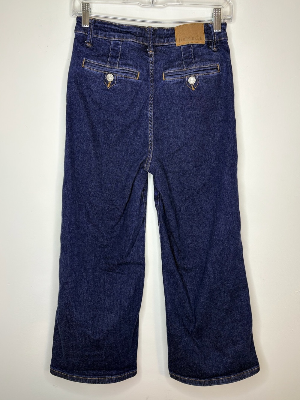 Judy Blue Women's Dark Blue Wide-Leg Jeans Size 5/27